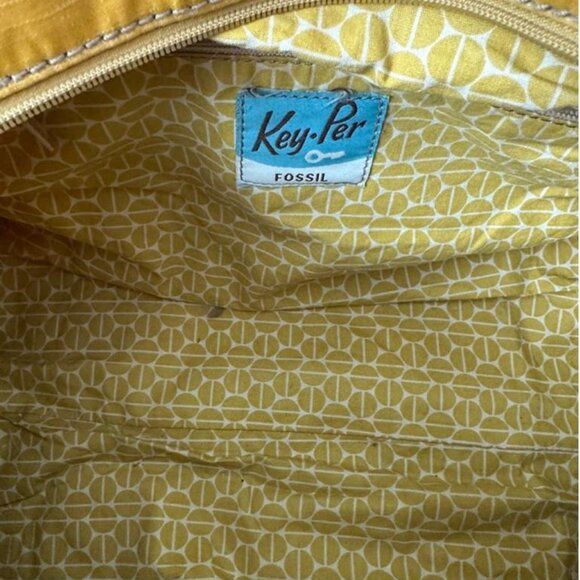 High-quality Fossil Key-Per bowling bag yellow coated canvas - Picture 8 of 8
